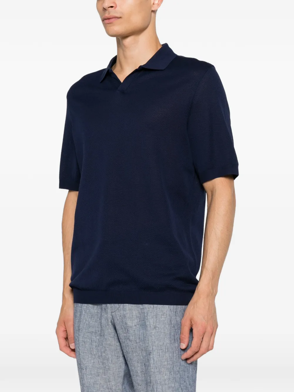 Corneliani Poloshirt met korte mouwen Blauw