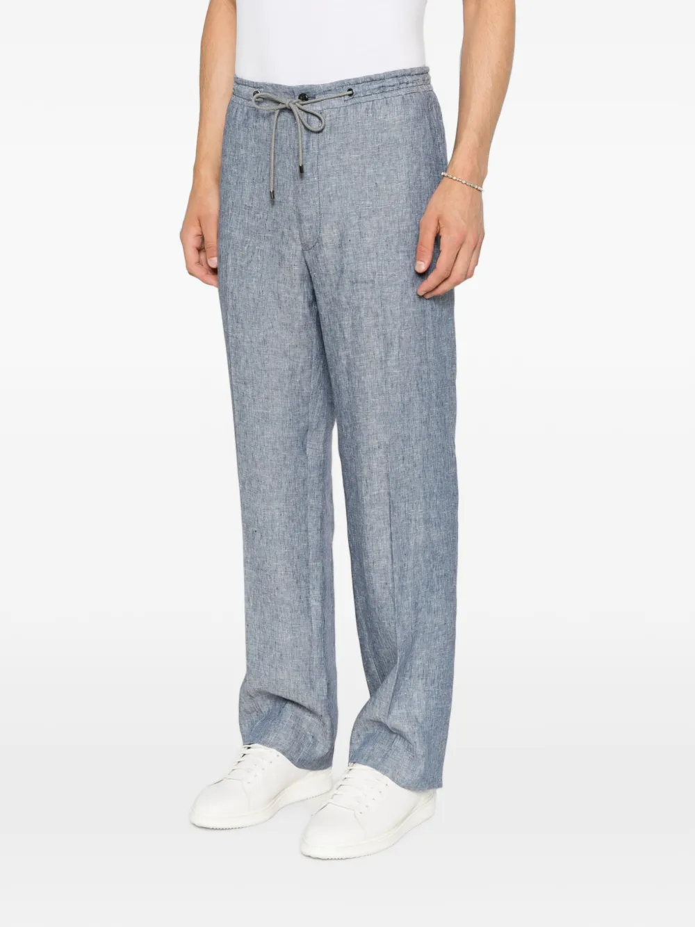 Corneliani Straight broek met trekkoord Blauw