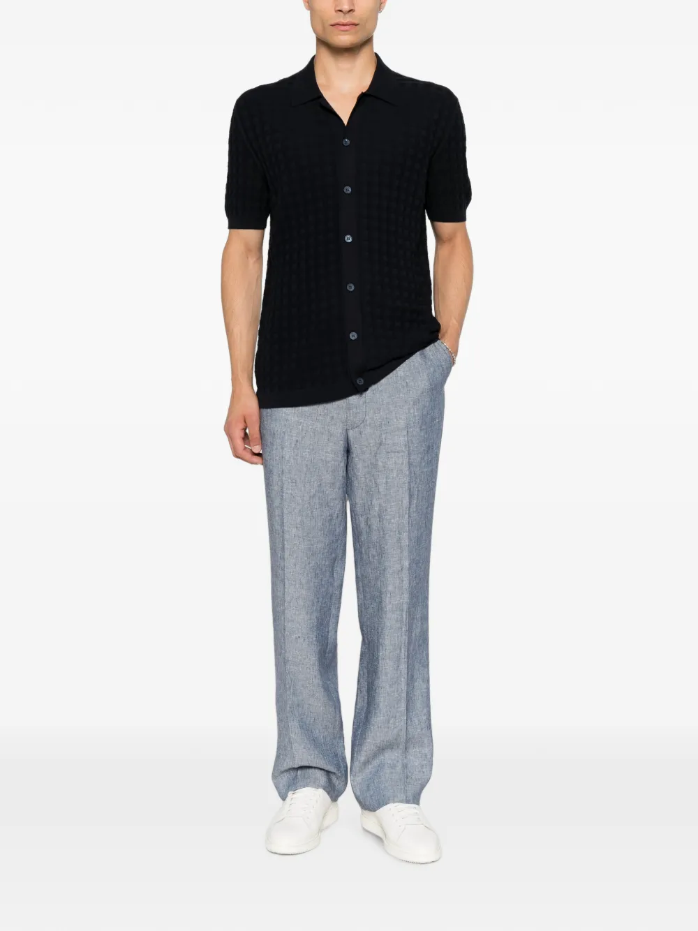 Corneliani Straight broek met trekkoord Blauw