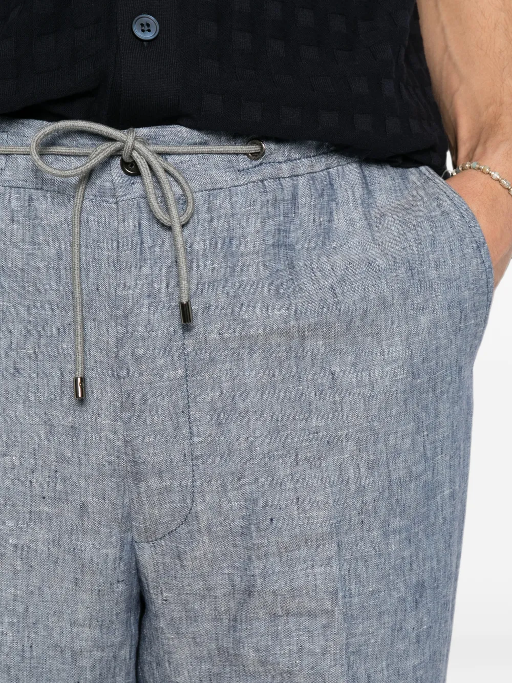 Corneliani Straight broek met trekkoord Blauw