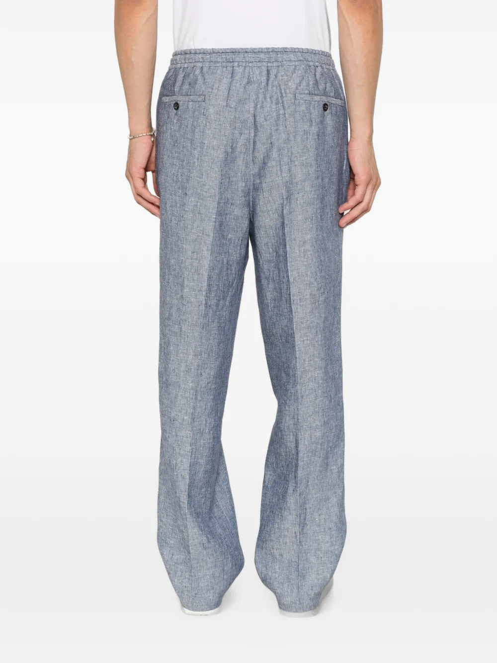 Corneliani Straight broek met trekkoord Blauw