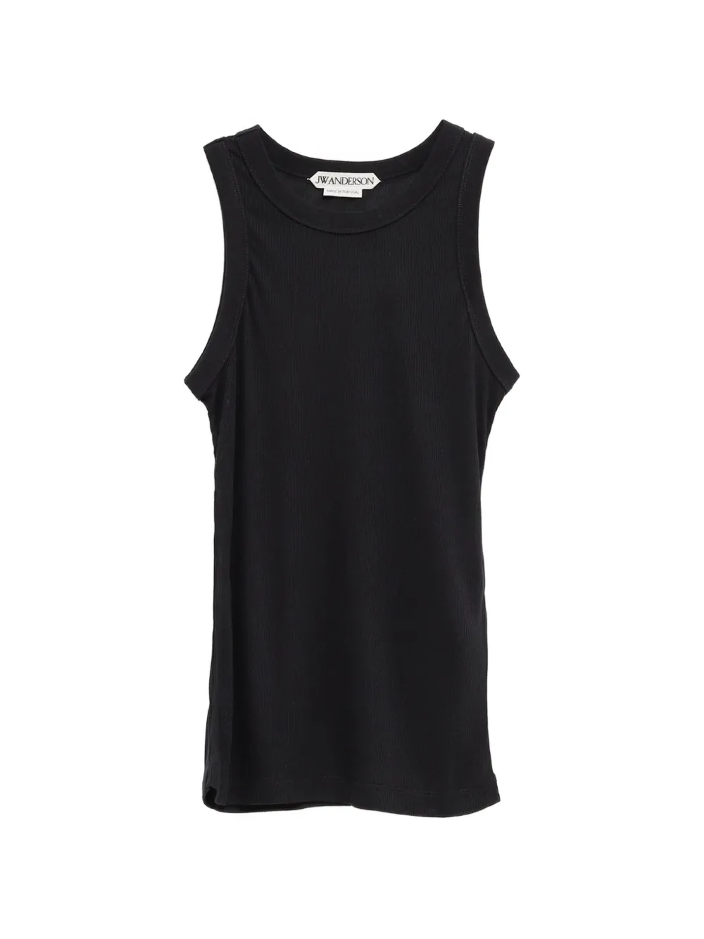 JW Anderson sheer ribbed tank top - Schwarz