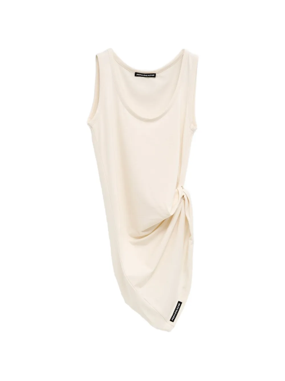 PEPA SALAZAR asymmetric knotted tank top - Nude