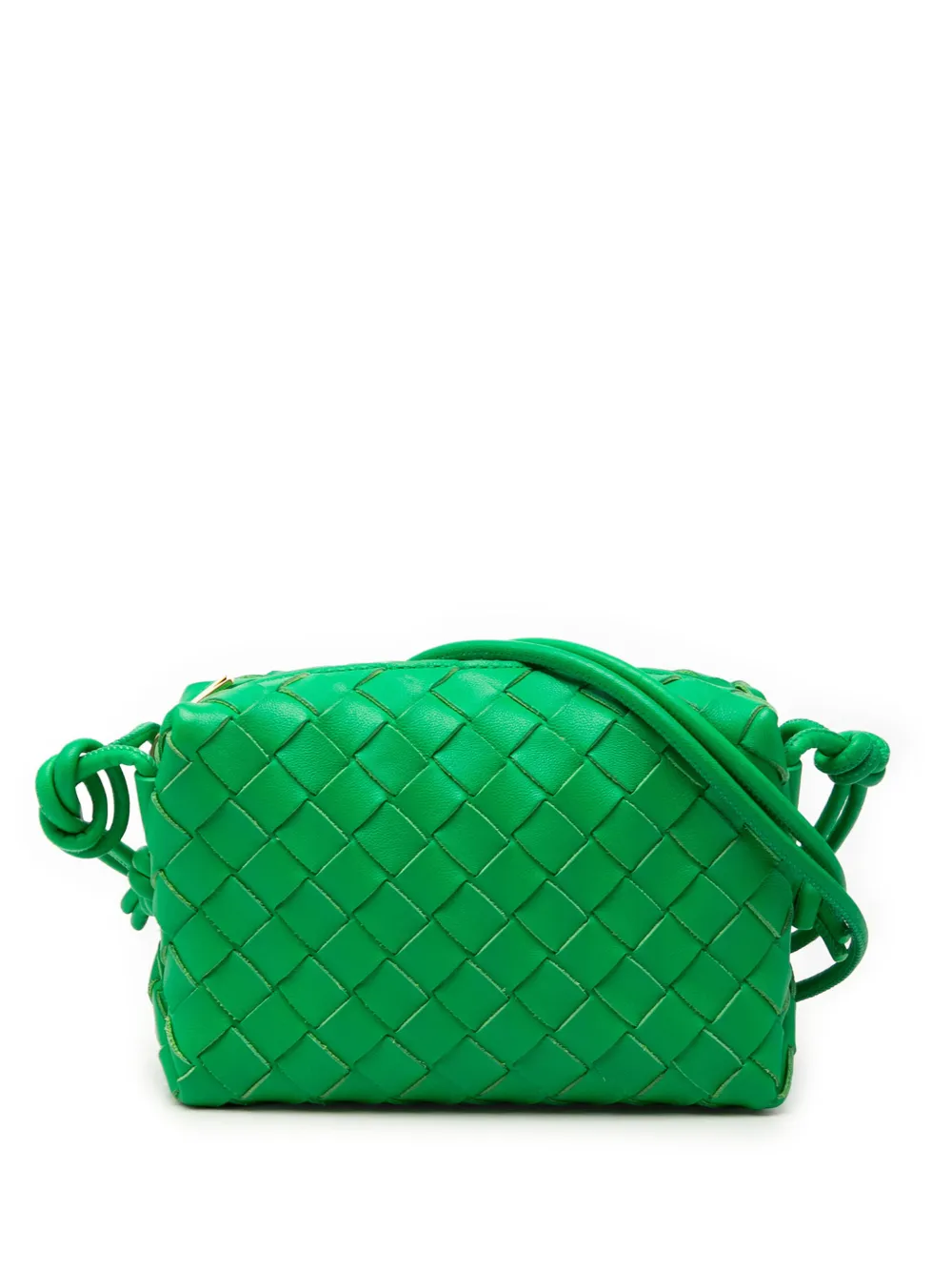 Bottega Veneta Pre-Owned Borsa a tracolla Intrecciato Loop mini in pelle di agnello 2012-2026 - Verde
