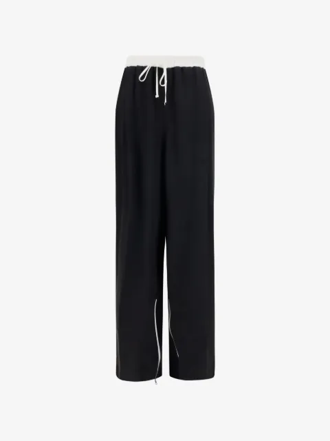 Kiton pantalones anchos con cordones en la pretina