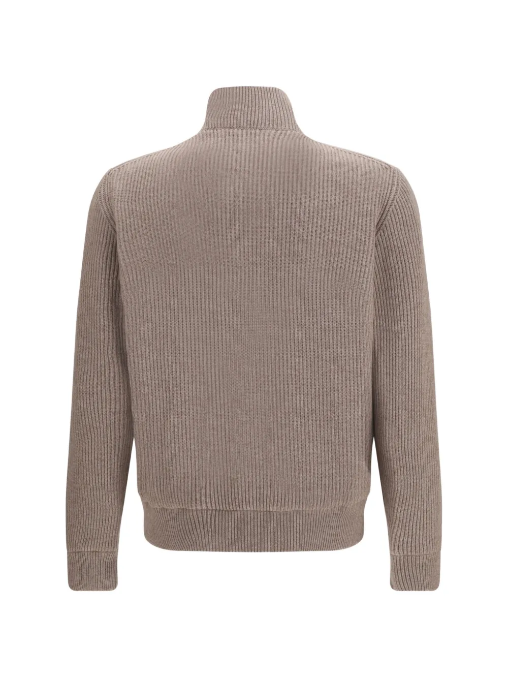 Brunello Cucinelli Suède jack met hoge hals Bruin