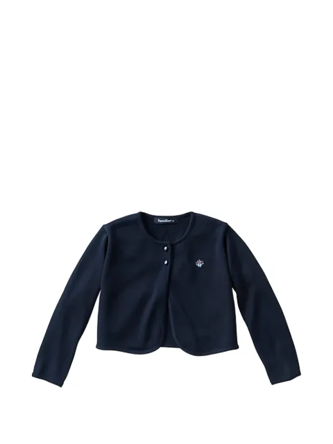 familiar button-fastening cardigan