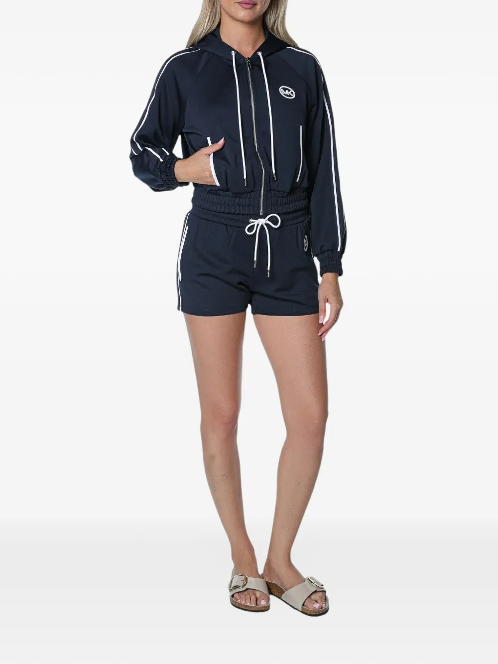 Michael Kors Trainingsshorts met contrasterende afwerking Blauw