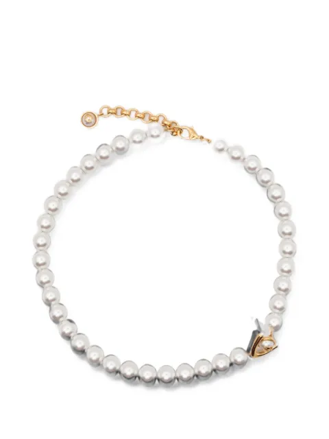 Casablanca logo-plaque necklace