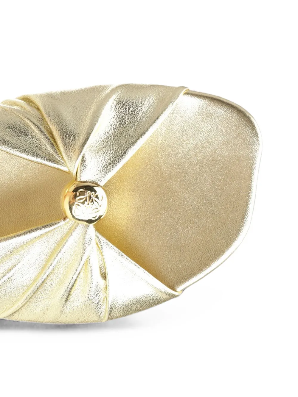 LOEWE Pebble Anagram-engraved mules Goud