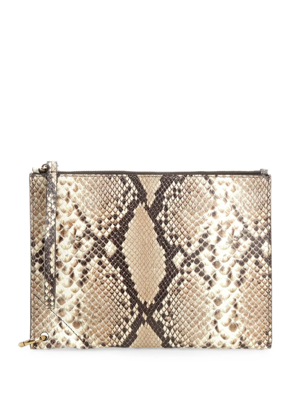Chloé Spin snakeskin-effect pouch - Toni neutri