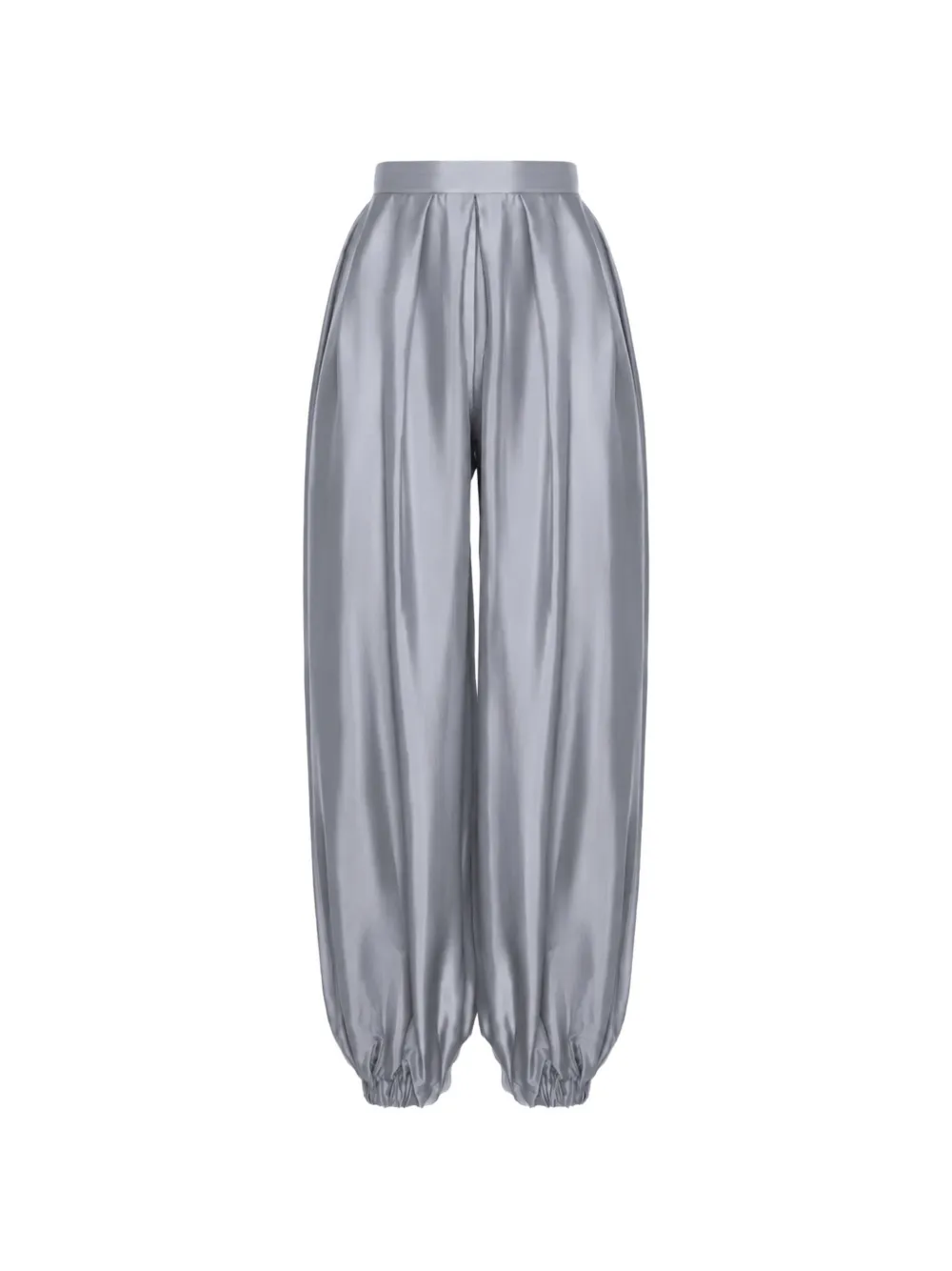 MANURÍ Bazar pleated silk trousers - Grigio
