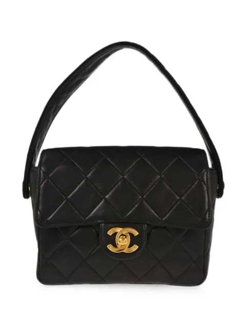 CHANEL Pre-Owned 1995 diamond-quilted CC turn-lock tote bag