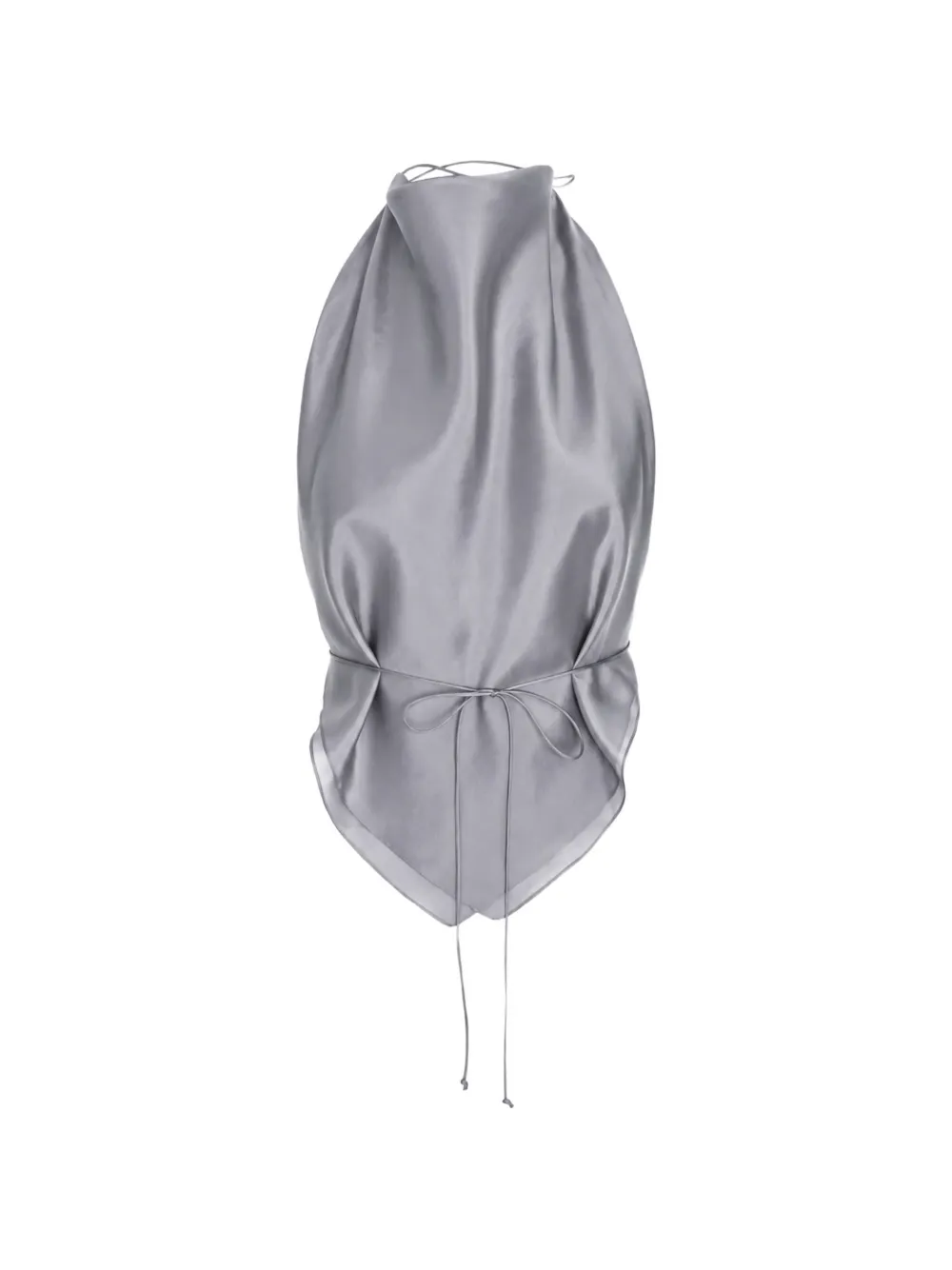 MANURÍ Thea 2.6 silk halterneck top - Grey
