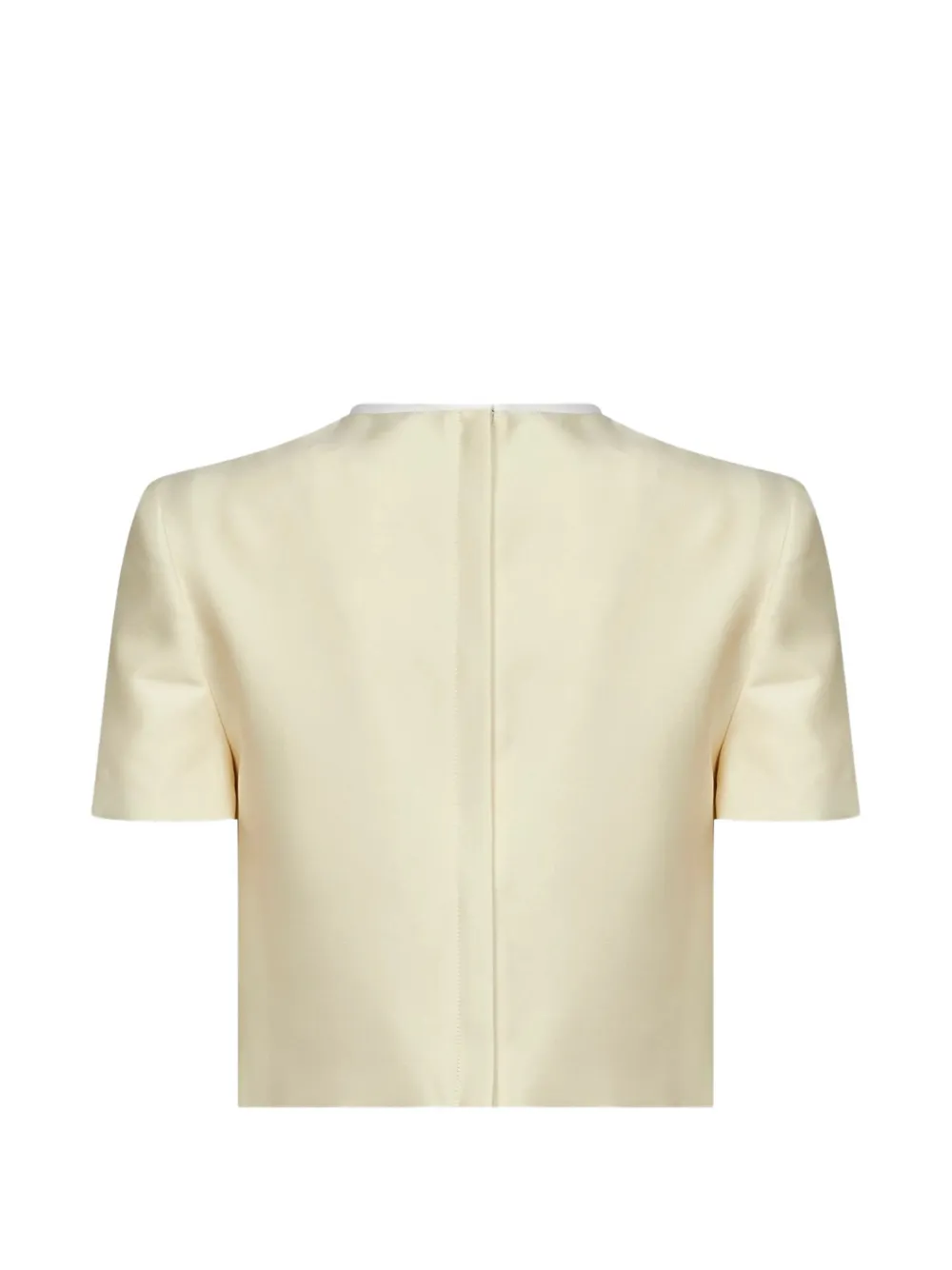 Self-Portrait Cropped top met strikdetail Geel