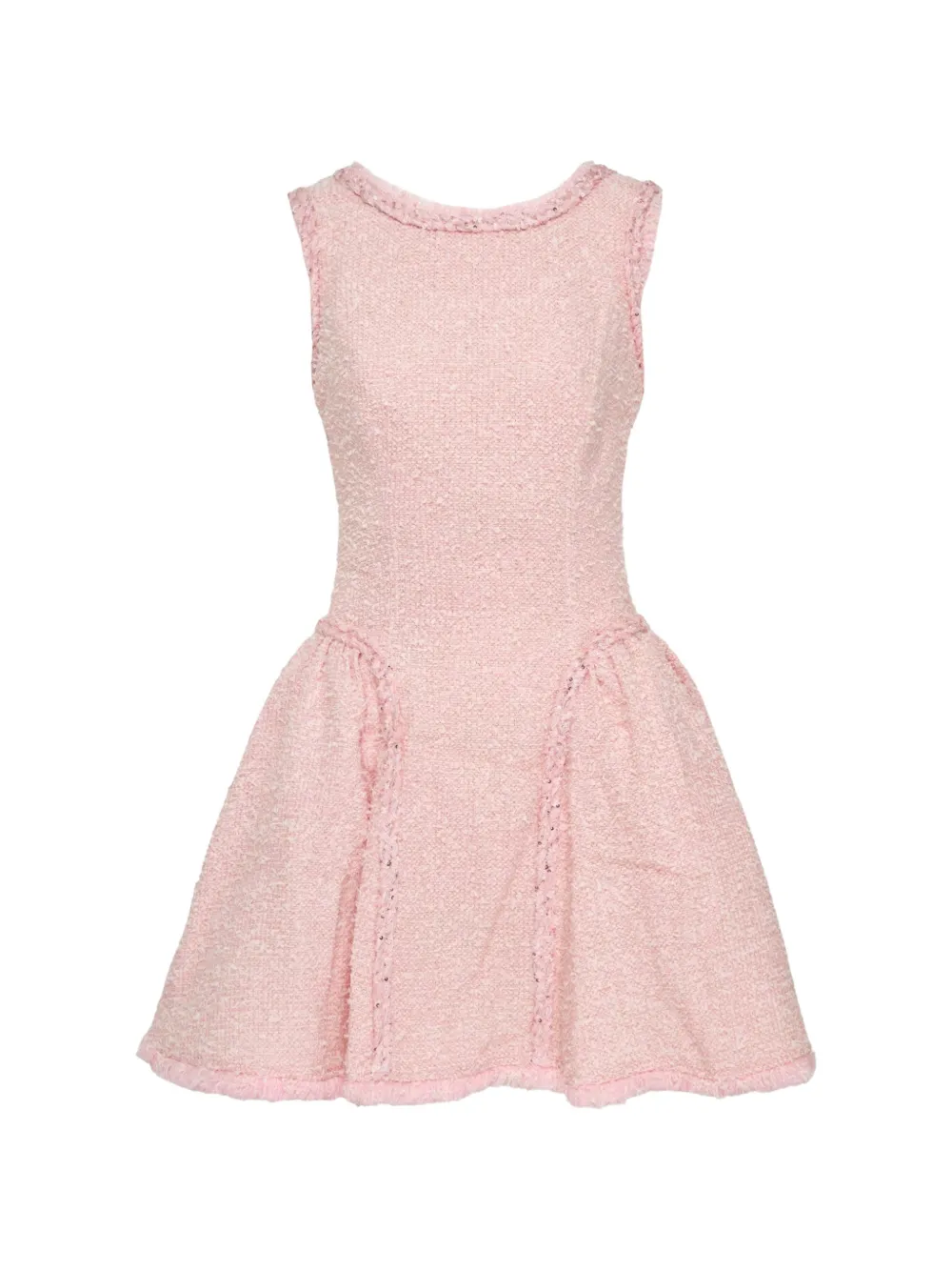 Self-Portrait bouclé sleeveless mini dress - Rosa