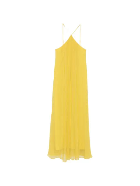 STAUD Dasha pleated halterneck maxi dress