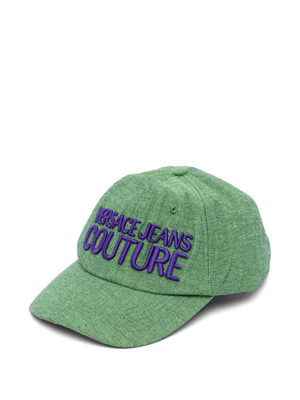 Versace Jeans Couture Cappello da baseball denim con logo - Verde