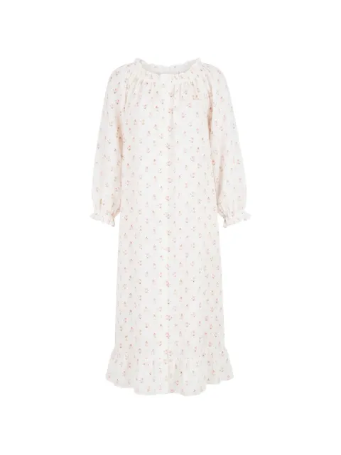 Sleeper floral-print ruffled nightdress