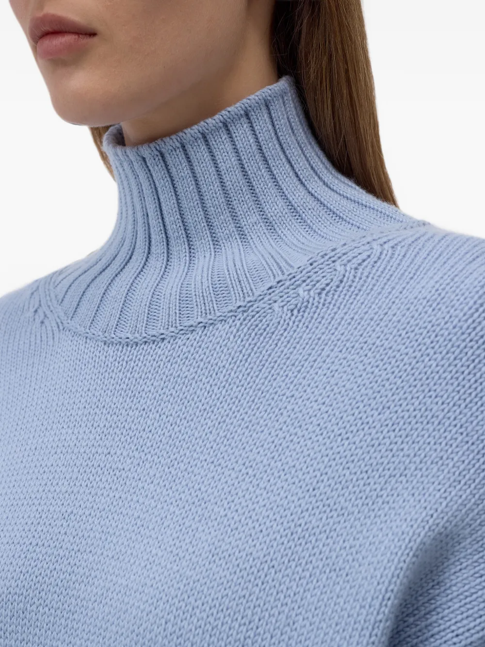 Closed Geribbelde coltrui Blauw
