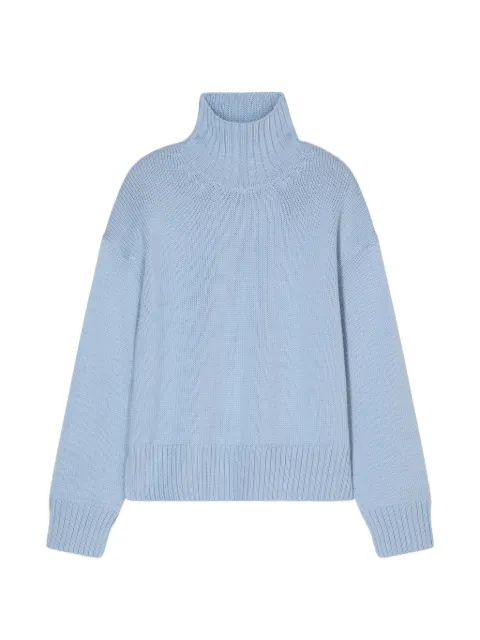 Closed ribbed roll-neck sweater