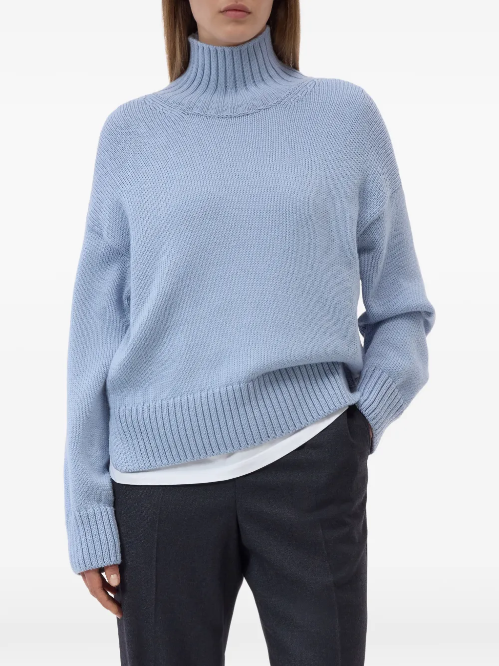 Closed Geribbelde coltrui Blauw