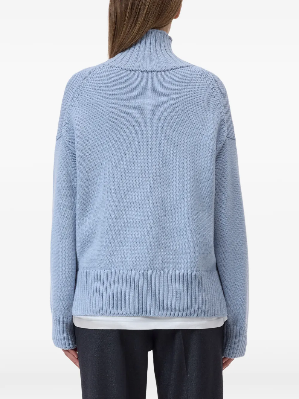 Closed Geribbelde coltrui Blauw