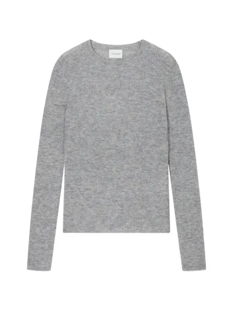 Closed textured-knit crew-neck sweater