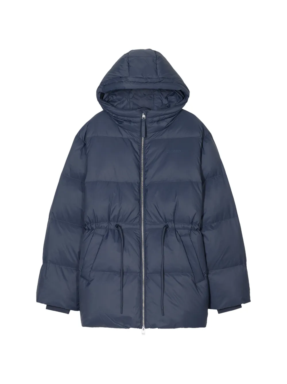 Closed hooded padded jacket - Blau