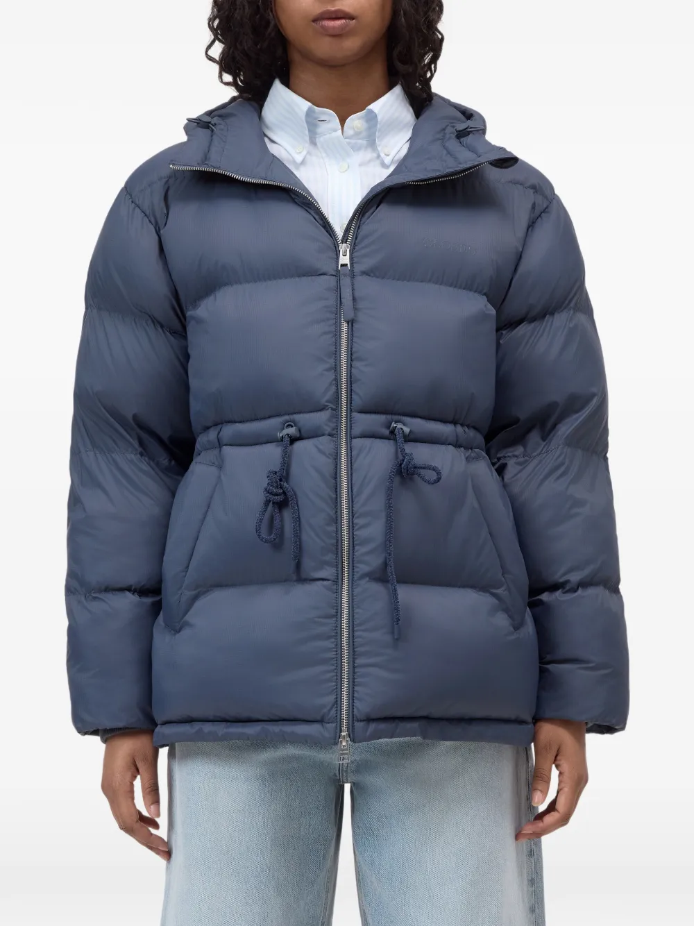 Closed Gewatteerd jack met capuchon Blauw