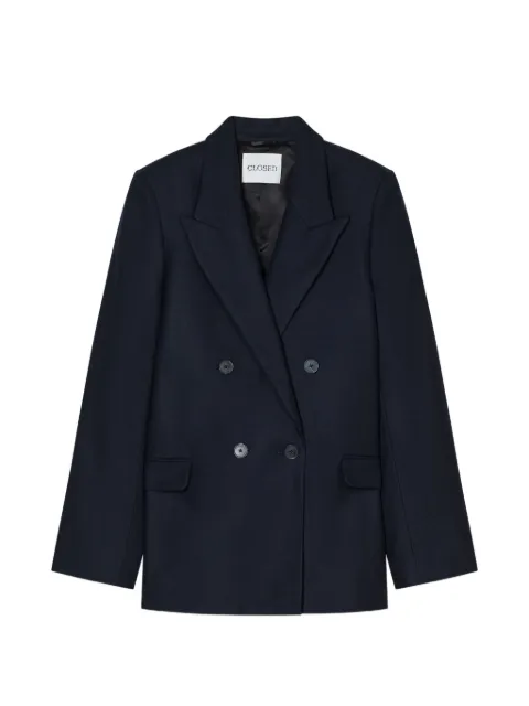 Closed double-breasted fitted blazer