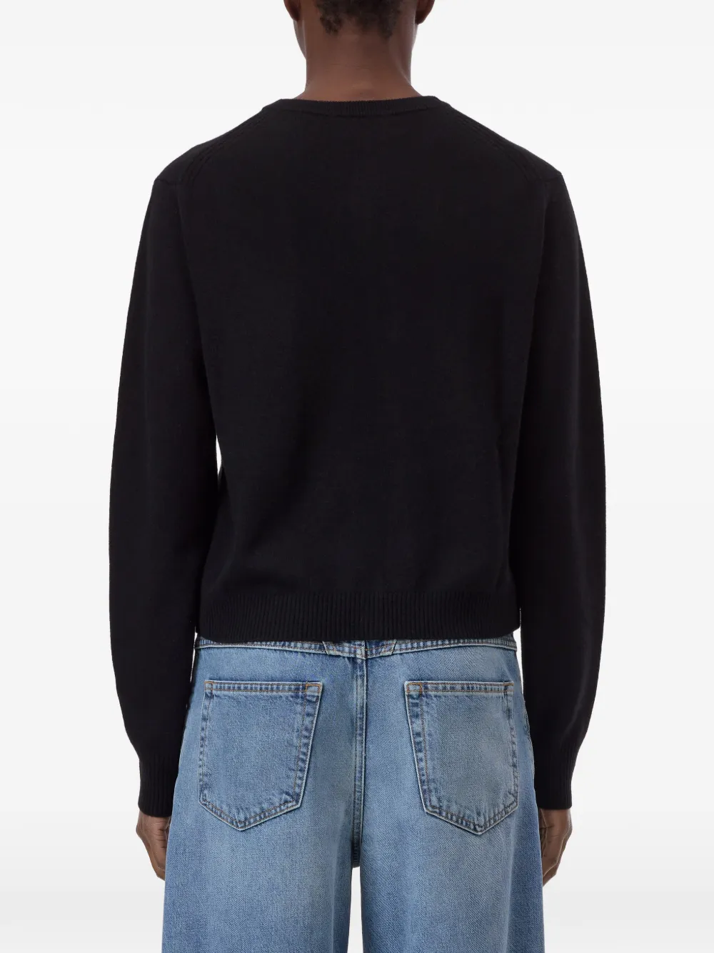 Closed Vest met ronde hals Zwart