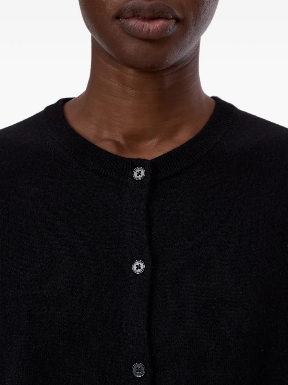 Closed Vest met ronde hals Zwart