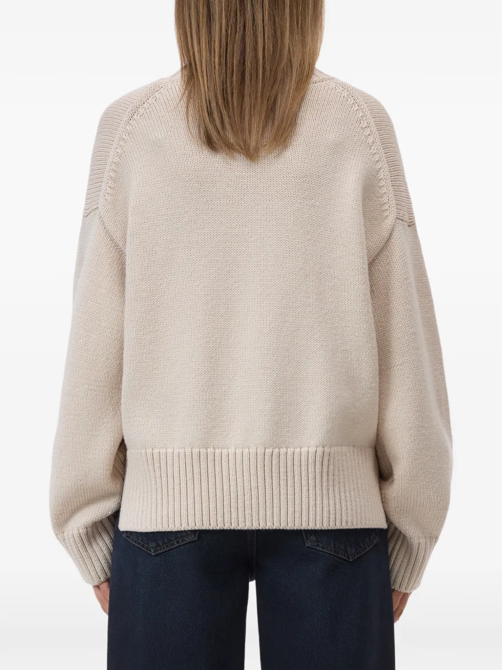 Closed Ribgebreide coltrui Beige
