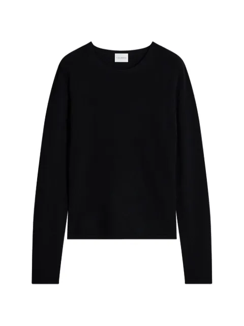 Closed crew-neck long-sleeve sweater
