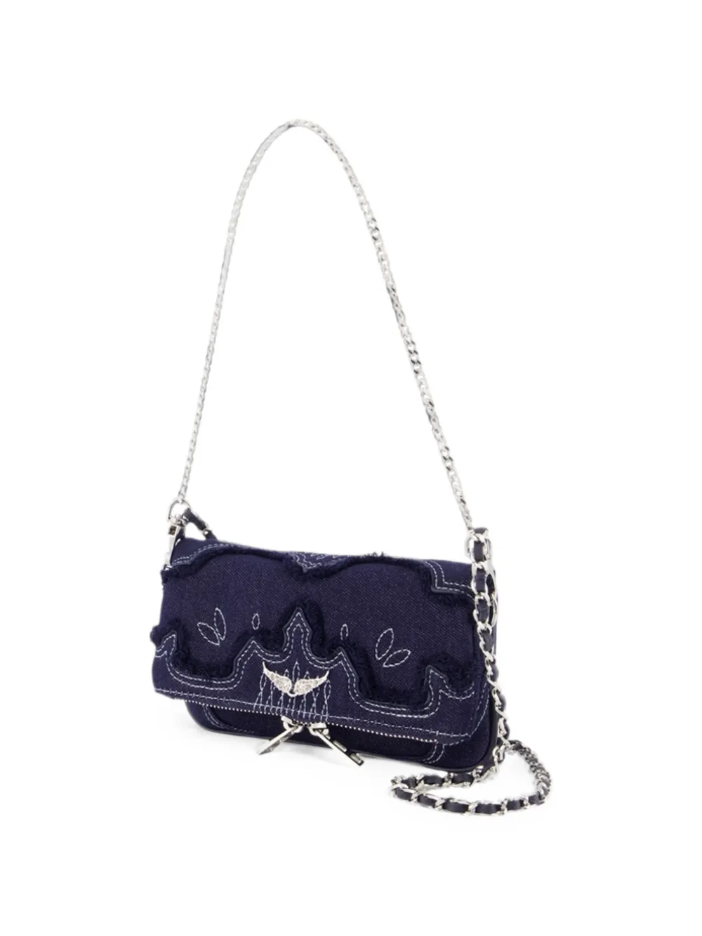 Zadig&Voltaire Denim Rock mini-schoudertas Blauw