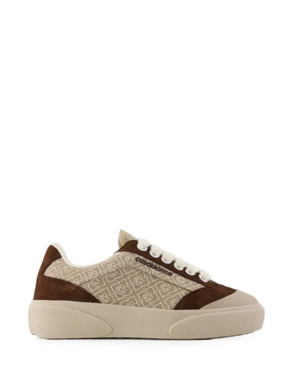 Casablanca Del Mar Monogram-pattern Sneakers in Neutrals