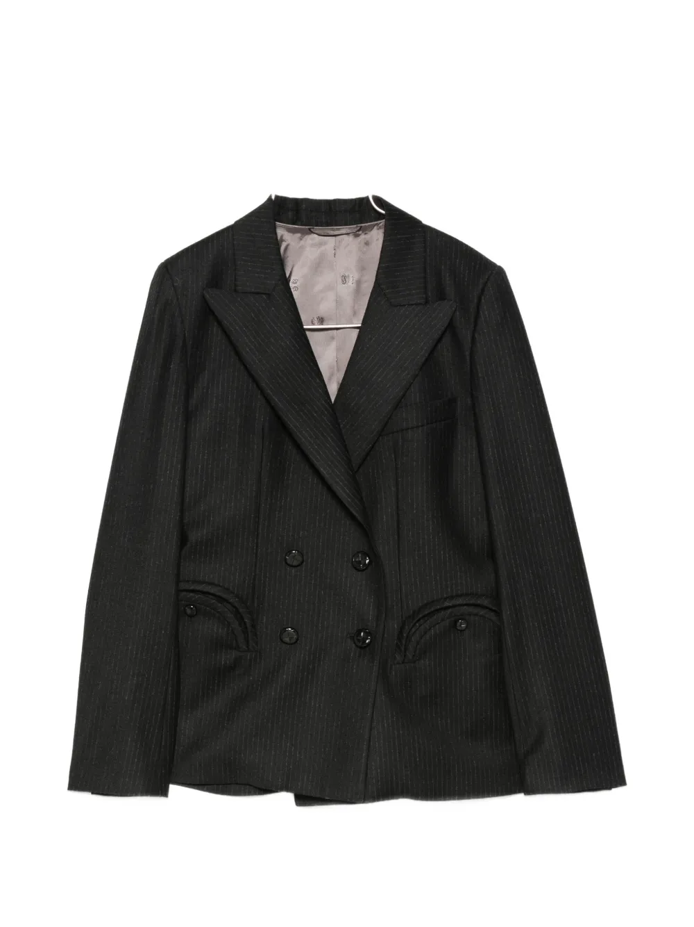 Blazé Milano pinstriped double-breasted jacket - Nero
