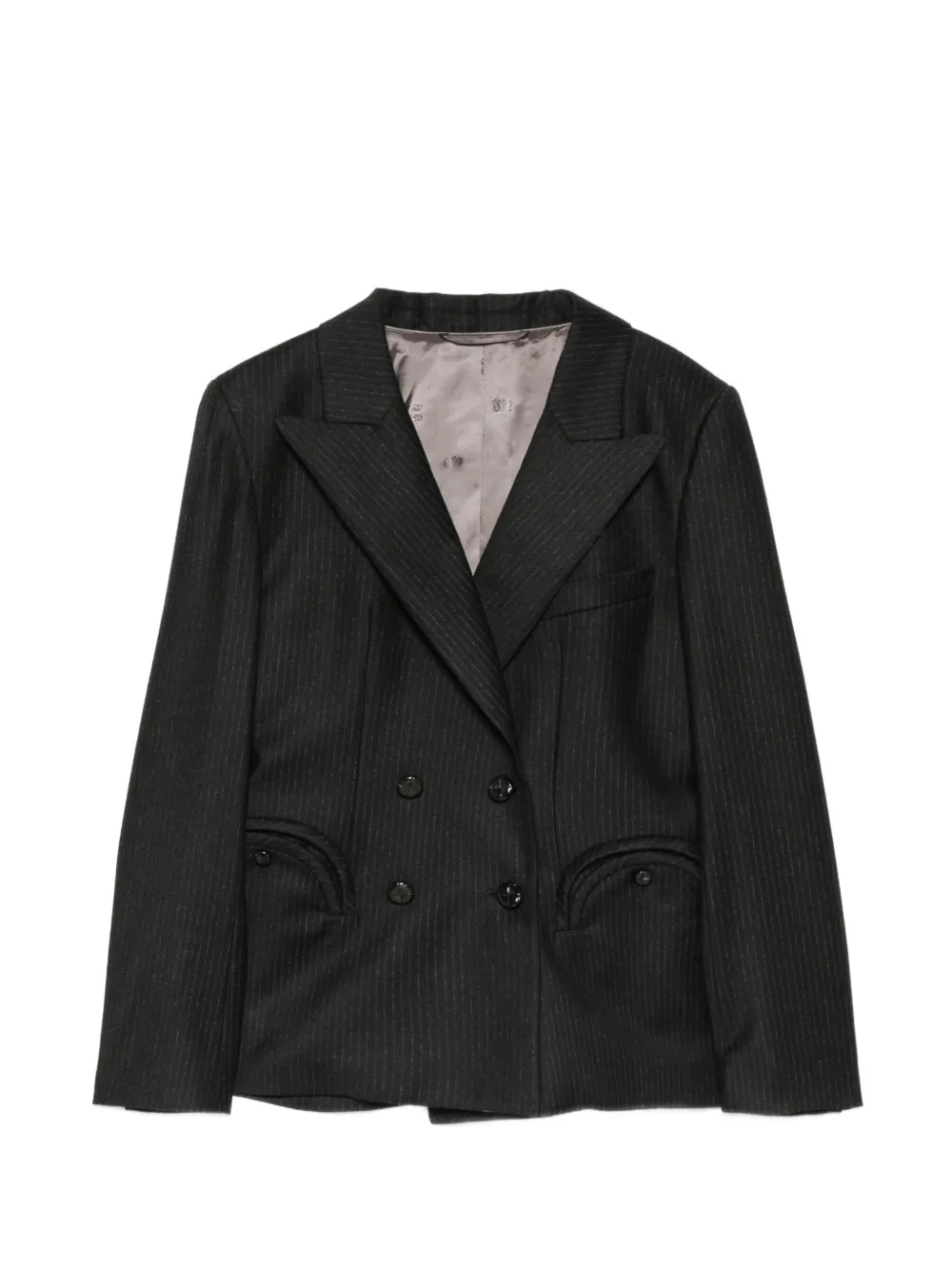 Blazé Milano pinstriped double-breasted jacket - Schwarz