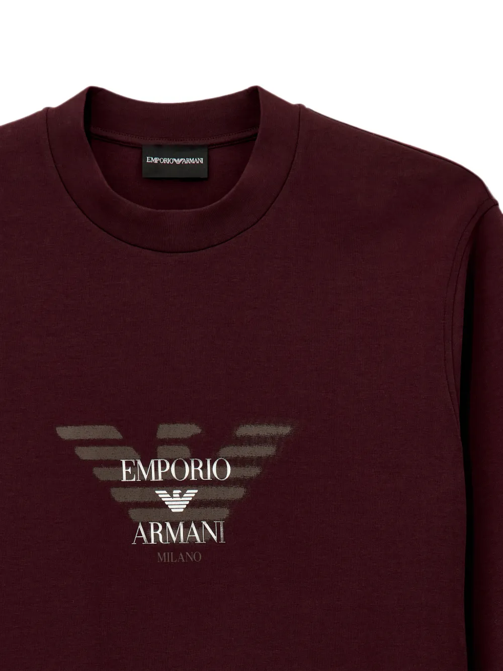 Emporio Armani logo-print sweatshirt Rood