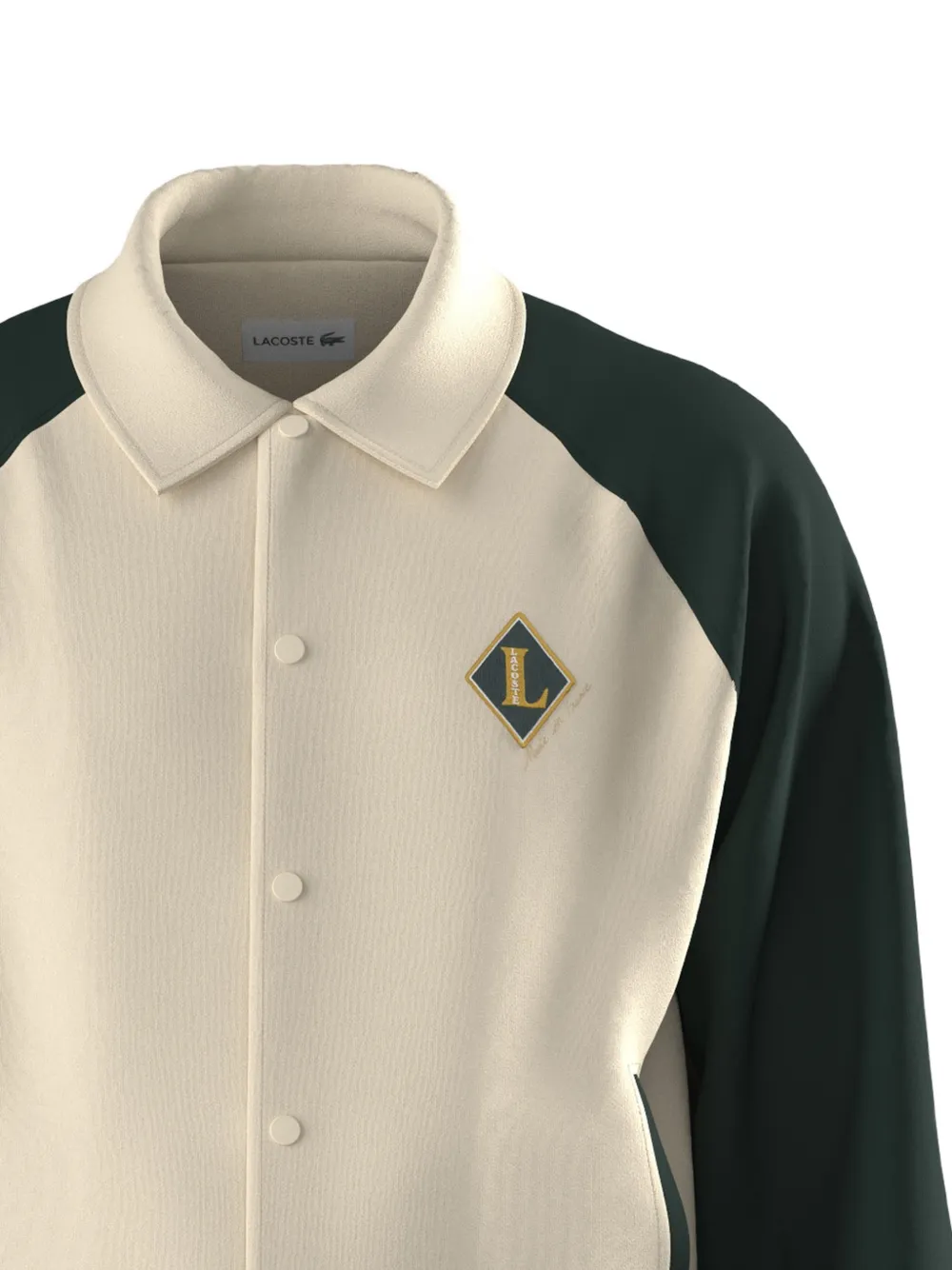 Lacoste Bomberjack met badge Wit