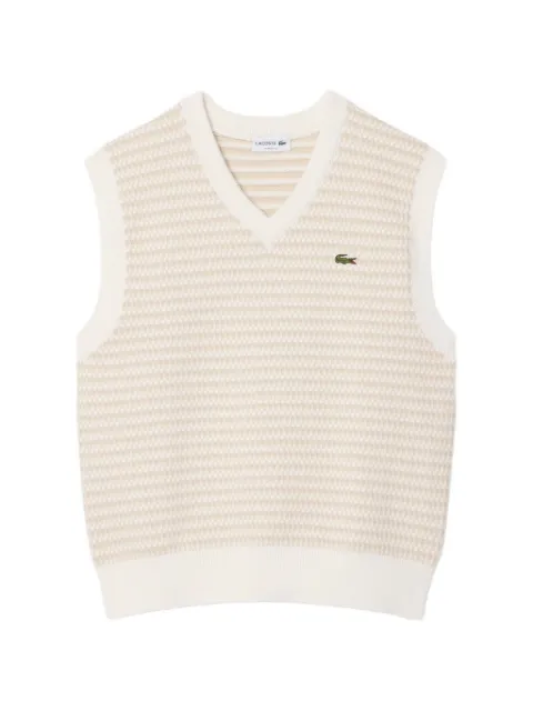 Lacoste logo-patch V-neck vest