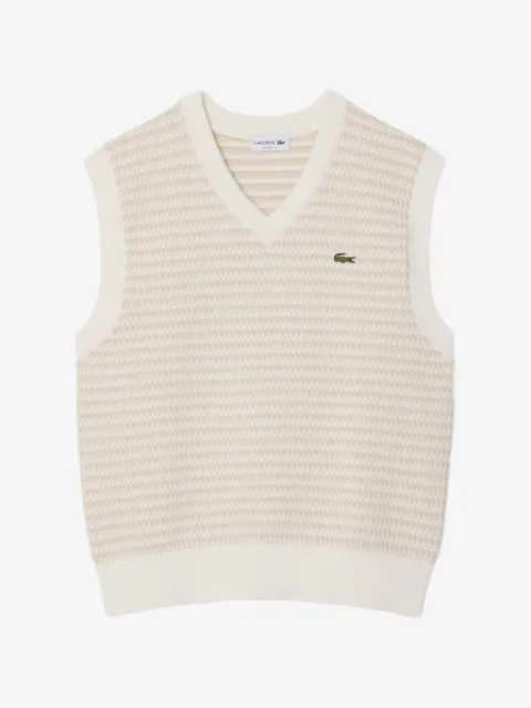 Lacoste logo-patch V-neck vest