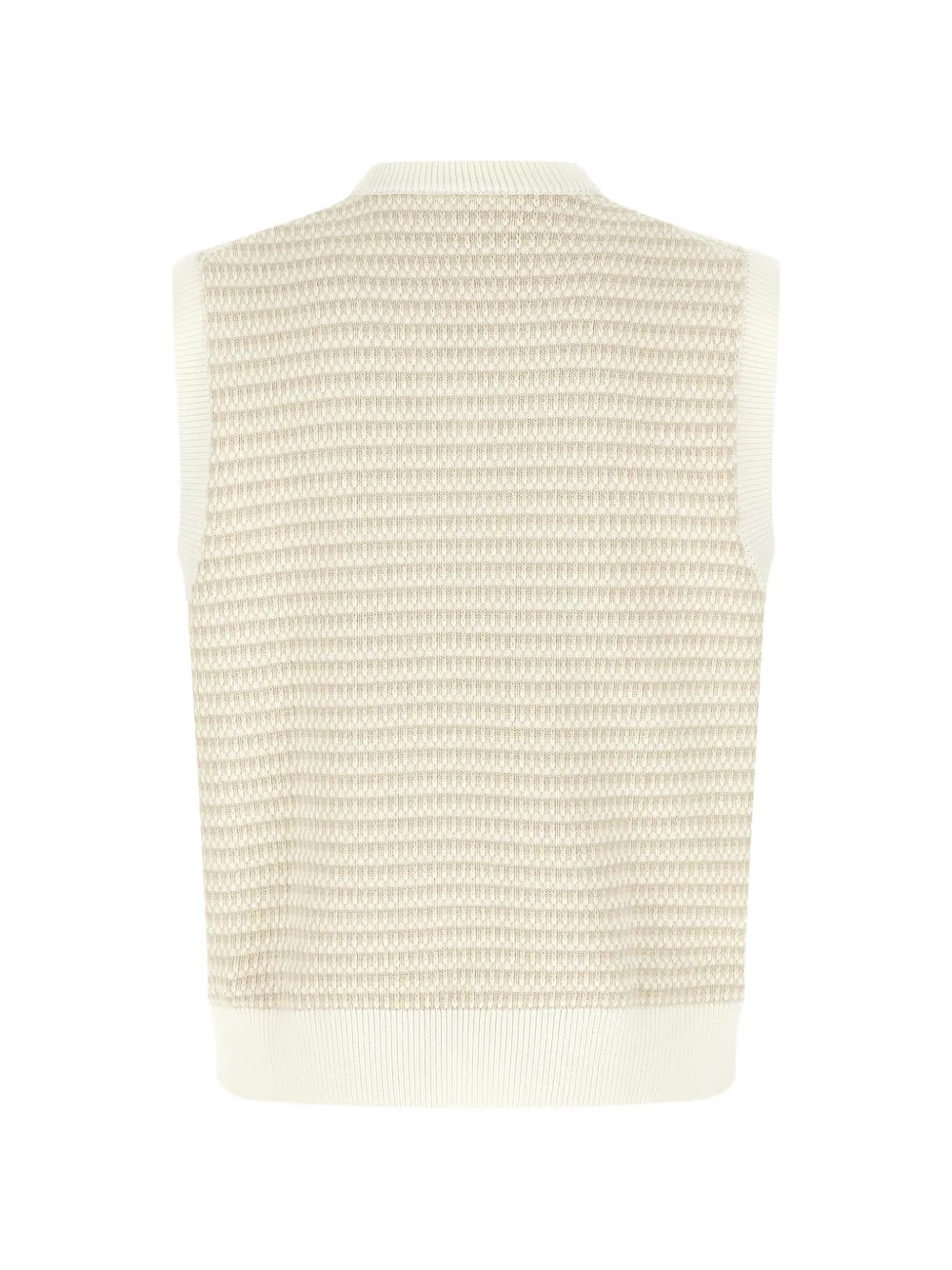 Lacoste Top met V-hals en logo-patch Beige