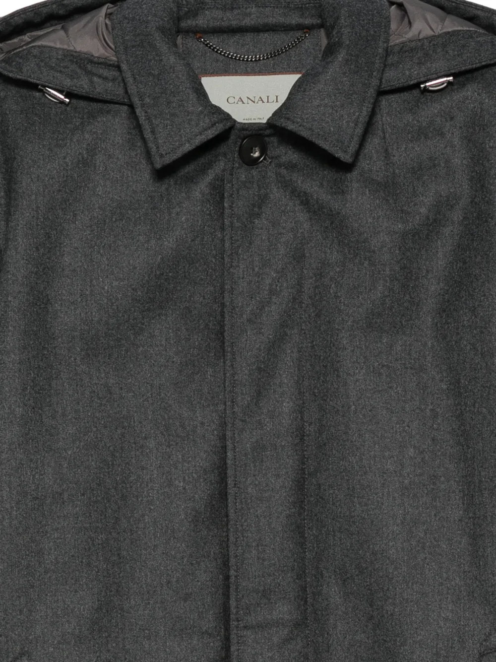 Canali Jas met capuchon Grijs
