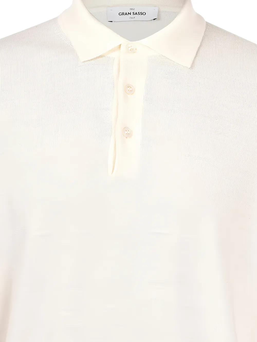 Gran Sasso Poloshirt met lange mouwen Wit