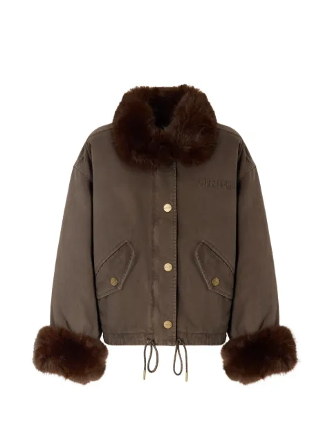 PINKO faux-fur trim jacket