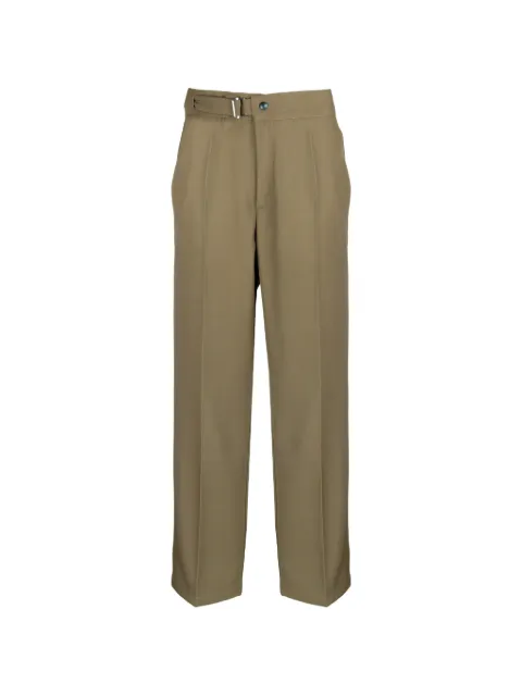 Costumein pantalones con cierre de hebilla y pliegues
