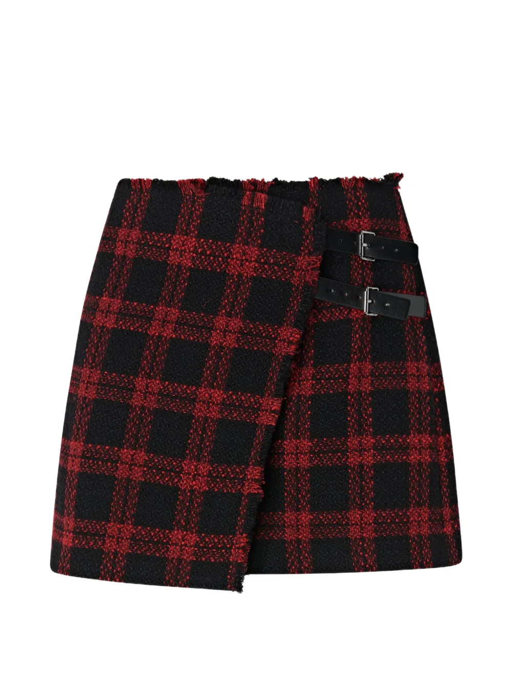PINKO Geruite midi-rok met gespsluiting Zwart
