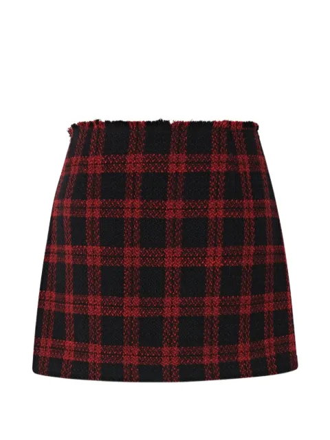 PINKO wrap mini skirt with check pattern